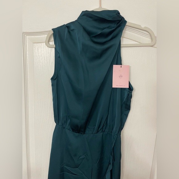 Hello Molly Asymmetrical Teal Dress - Picture 4 of 6